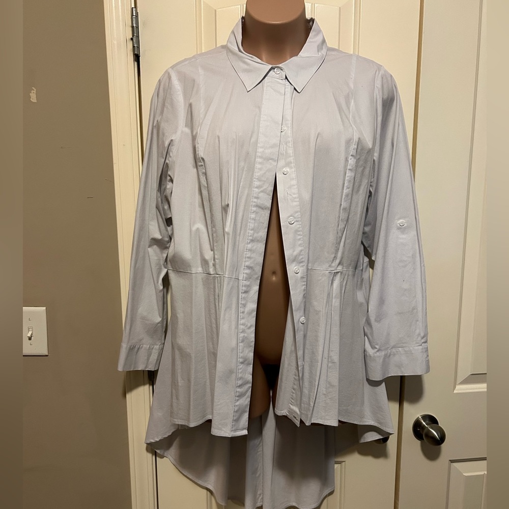 White high low blouse